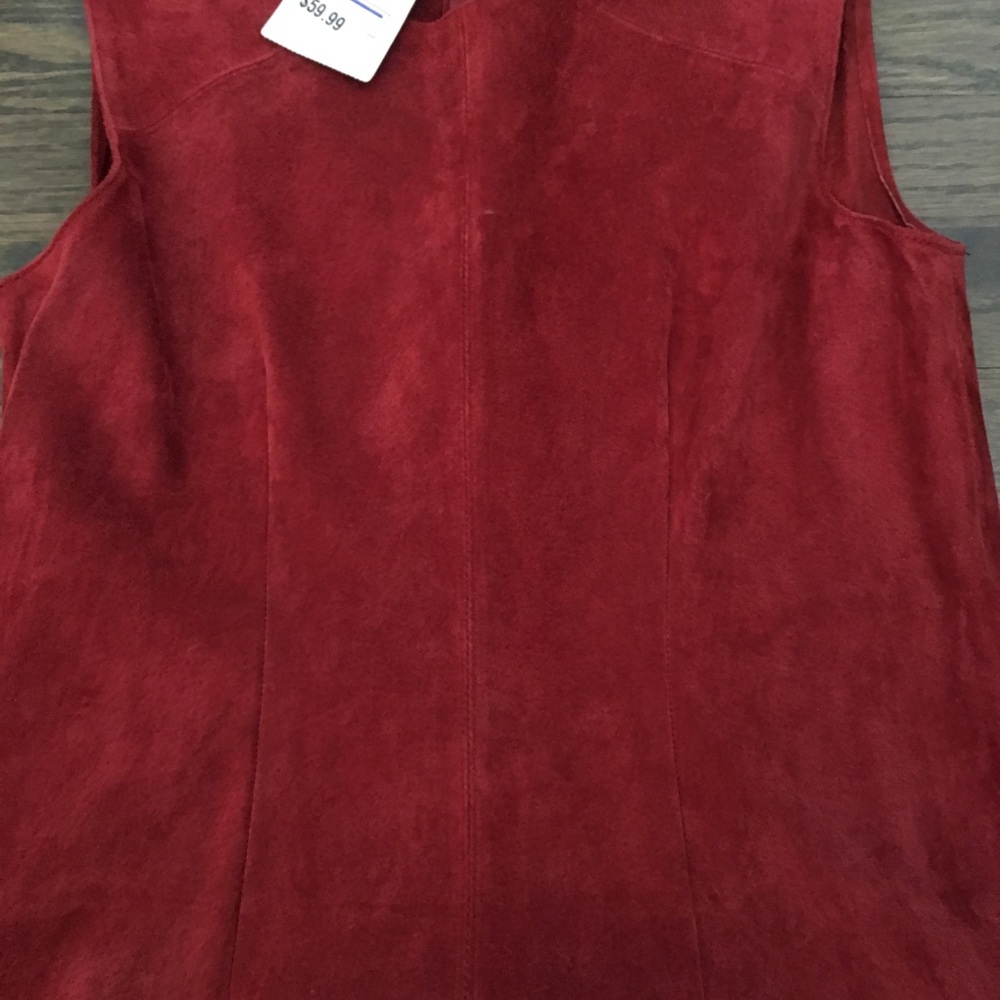 Gorgeous ❤️ ZARA Brick Red SUEDE Dress S - Picture 8 of 8